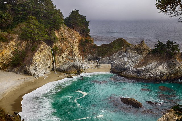 McWay Falls onto McWay Beach